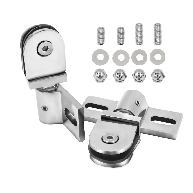 Glass Door Hinge - Klips/klamra/zawias do szklanych drzwi łazienkowych, obrotowy