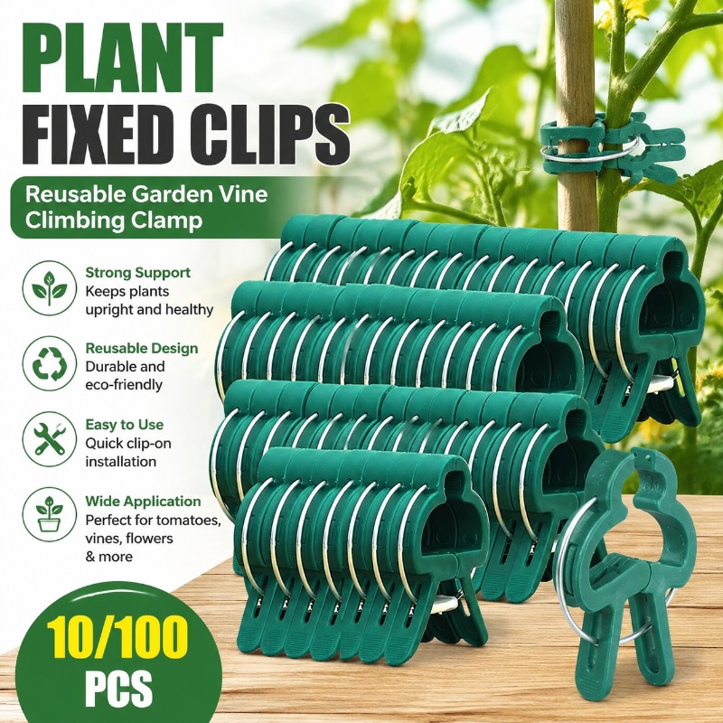 Vine Climbing Plastic - Klipsy do mocowania roślin, wielokrotnego użytku,