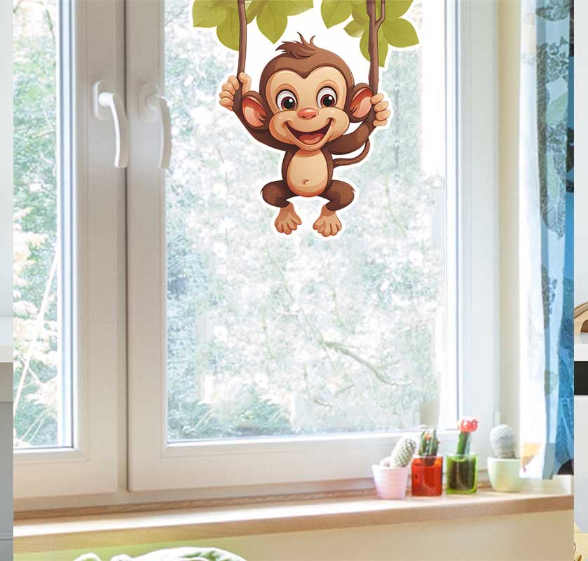 Pvc Panel Background - Urocza Mała Małpka - Dekoracja Tła